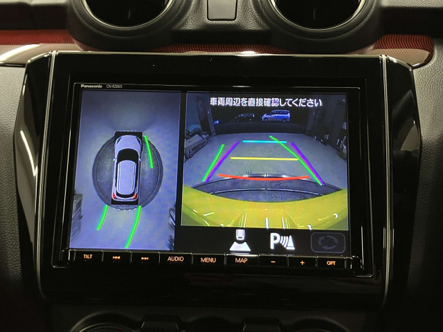 駐車時に後方がリアルタイム映像で確認できます。大型商業施設や立体駐車場での駐車時、夜間のバック時に大活躍です！運転スキルに関わらず、今や必須となった装備のひとつ！